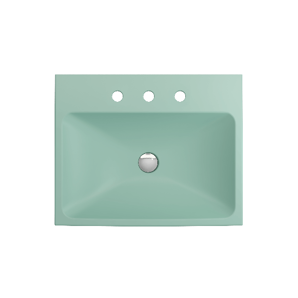 BOCCHI 1077-XXX-0127 Scala Arch 23.75 Inch 3-Hole Wall-Mounted Fireclay Sink