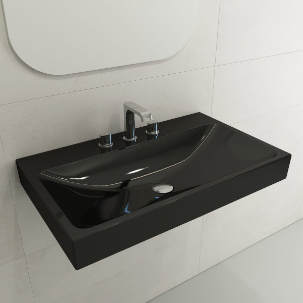 BOCCHI 1078-XXX-0127 Scala Arch 32 Inch 3-Hole Wall-Mounted Fireclay Sink