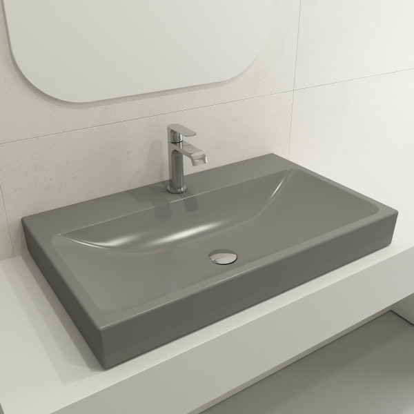 BOCCHI 1078-XXX-0126 Scala Arch 32 Inch 1-Hole Wall-Mounted Fireclay Sink