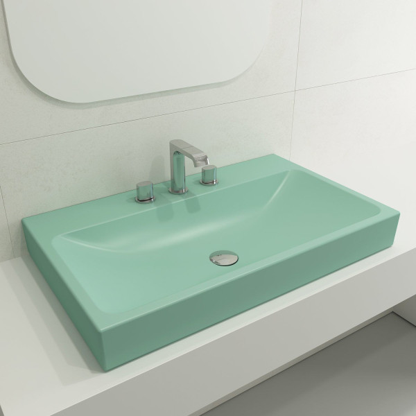BOCCHI 1078-XXX-0127 Scala Arch 32 Inch 3-Hole Wall-Mounted Fireclay Sink