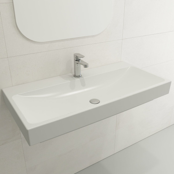 BOCCHI 1079-XXX-0126 Scala Arch 39.75 Inch 1-Hole Wall-Mounted Fireclay Sink