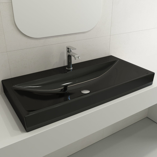 BOCCHI 1079-XXX-0126 Scala Arch 39.75 Inch 1-Hole Wall-Mounted Fireclay Sink