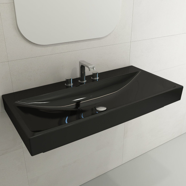BOCCHI 1079-XXX-0127 Scala Arch 39.75 Inch 3-Hole Wall-Mounted Fireclay Sink