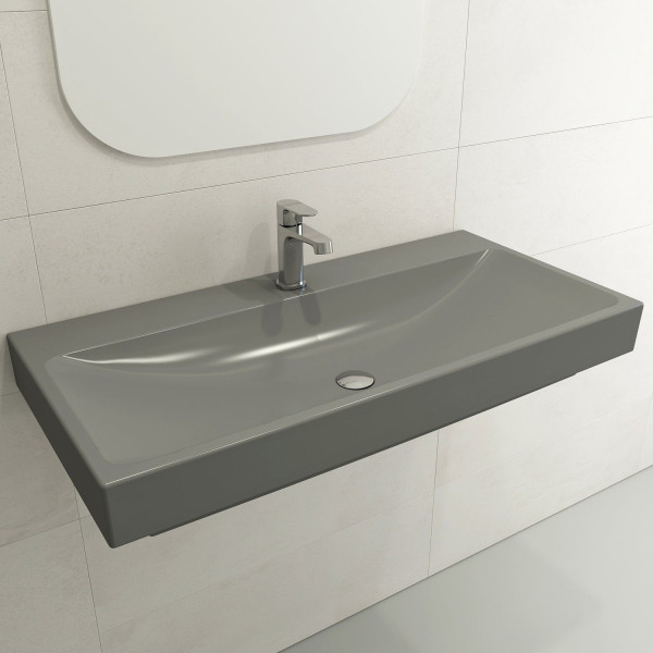 BOCCHI 1079-XXX-0126 Scala Arch 39.75 Inch 1-Hole Wall-Mounted Fireclay Sink