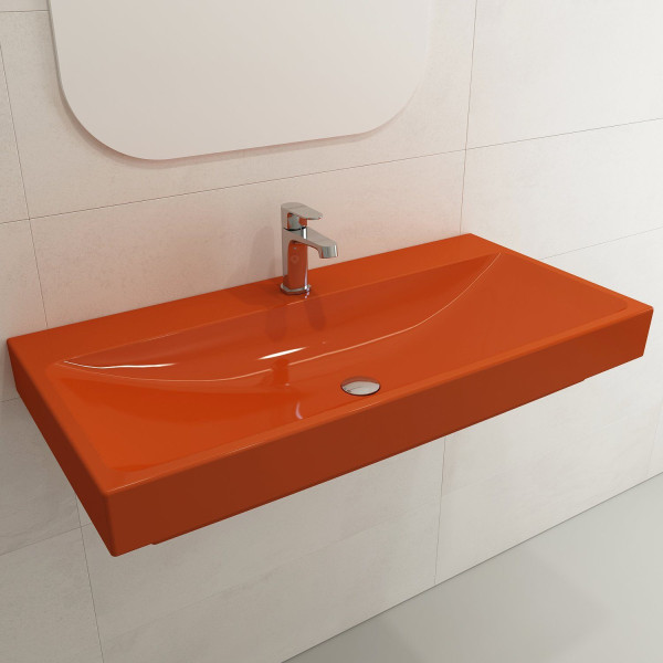 BOCCHI 1079-XXX-0126 Scala Arch 39.75 Inch 1-Hole Wall-Mounted Fireclay Sink