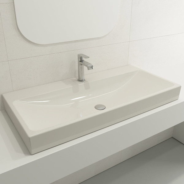 BOCCHI 1079-XXX-0126 Scala Arch 39.75 Inch 1-Hole Wall-Mounted Fireclay Sink