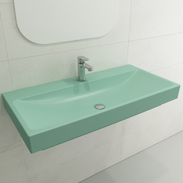 BOCCHI 1079-XXX-0126 Scala Arch 39.75 Inch 1-Hole Wall-Mounted Fireclay Sink