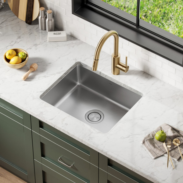 Kraus KA1US21B Dex 21” Undermount 16 Gauge Stainless  Single Bowl Kitchen Sink