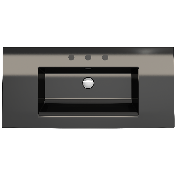 BOCCHI 1105-XXX-0127 Ravenna 40.5 Inch 3-Hole Wall-Mounted Fireclay Sink