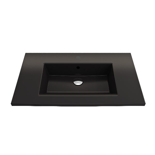 BOCCHI 1113-XXX-0126 Ravenna 32.25 Wall-Mounted Fireclay Sink with Overflow