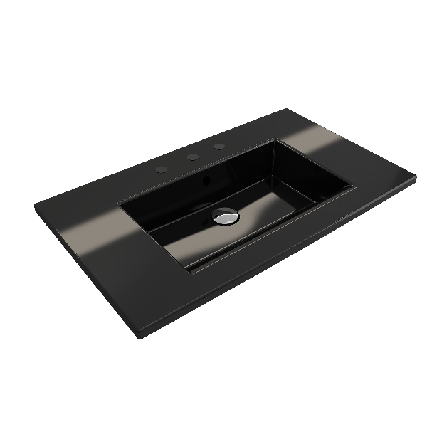 BOCCHI 1113-XXX-0127 Ravenna 32.25 Wall-Mounted Fireclay Sink with Overflow