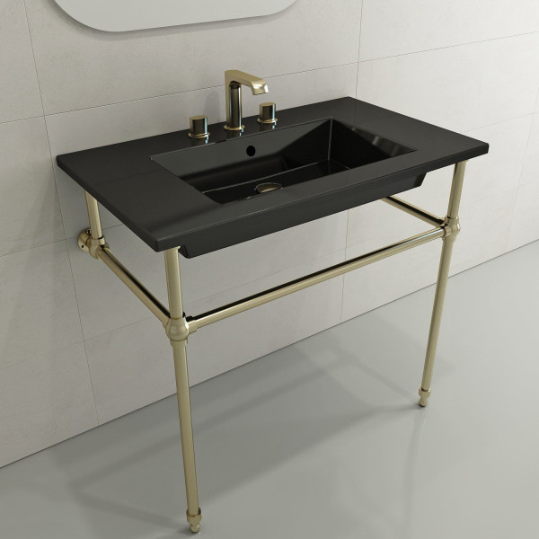 BOCCHI 1113-XXX-0127 Ravenna 32.25 Wall-Mounted Fireclay Sink with Overflow