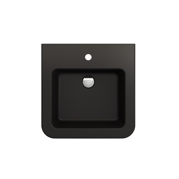 BOCCHI 1122-XXX-0126 Parma Wall-Mounted Sink Fireclay 19.75" 1-Hole + Overflow