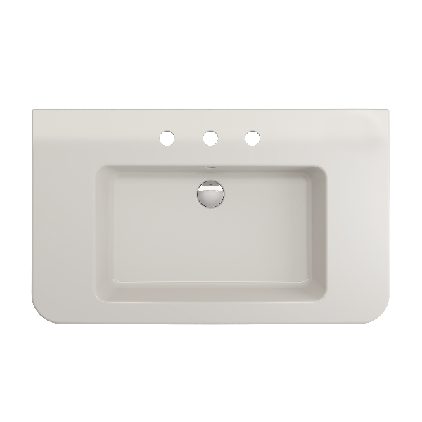 BOCCHI 1124-XXX-012X Parma Wall-Mounted Sink Fireclay 33.5" 1-Hole with Overflow