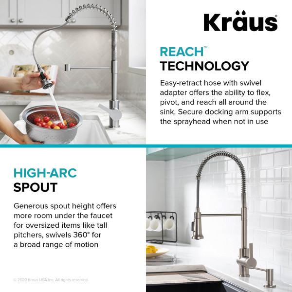 Kraus KPF-1691SFS Pull-Down Single Handle Kitchen Faucet