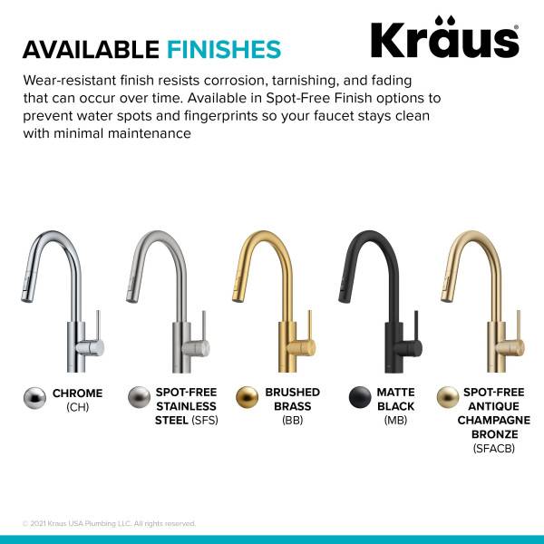 Kraus KPF-2620 Oletto™ Single Handle Pull Down Kitchen Faucet