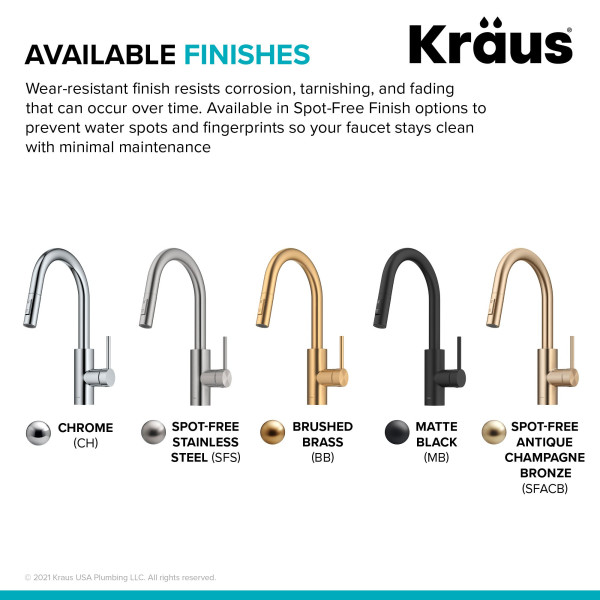 Kraus KPF-2620 Oletto™ Single Handle Pull Down Kitchen Faucet
