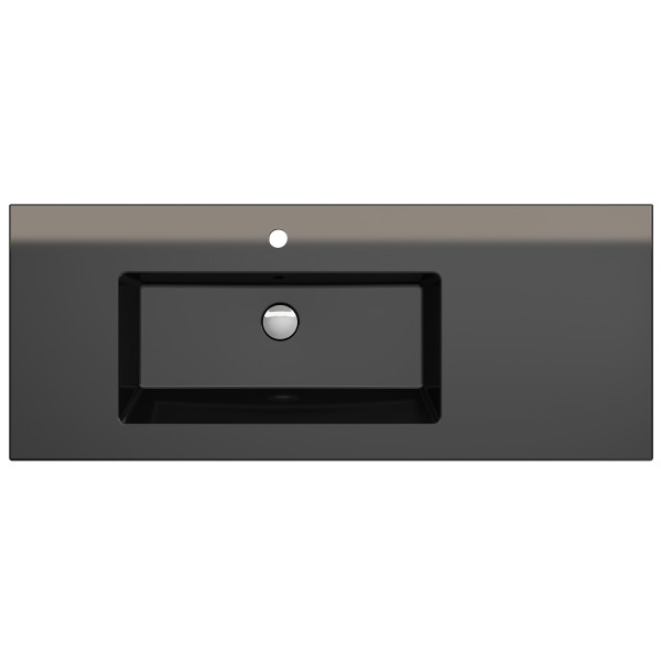 BOCCHI 1305-XXX-012X Ravenna Wall-Mounted Sink Fireclay 47.5 in. with Overflow
