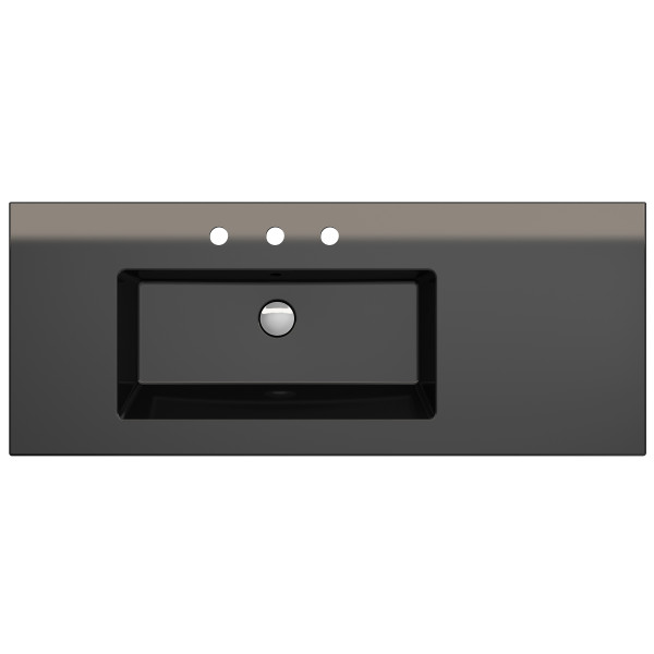 BOCCHI 1305-XXX-012X Ravenna Wall-Mounted Sink Fireclay 47.5 in. with Overflow