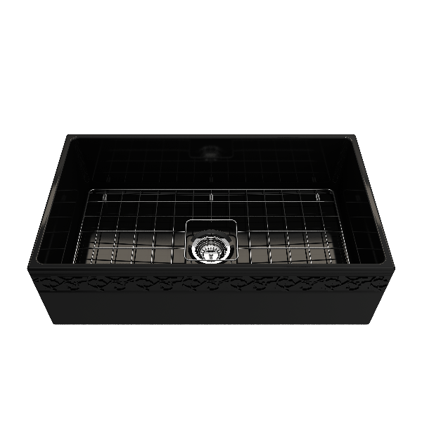 BOCCHI 1353-XXX-0120 Vigneto Apron Front Fireclay 33" Single Bowl Kitchen Sink