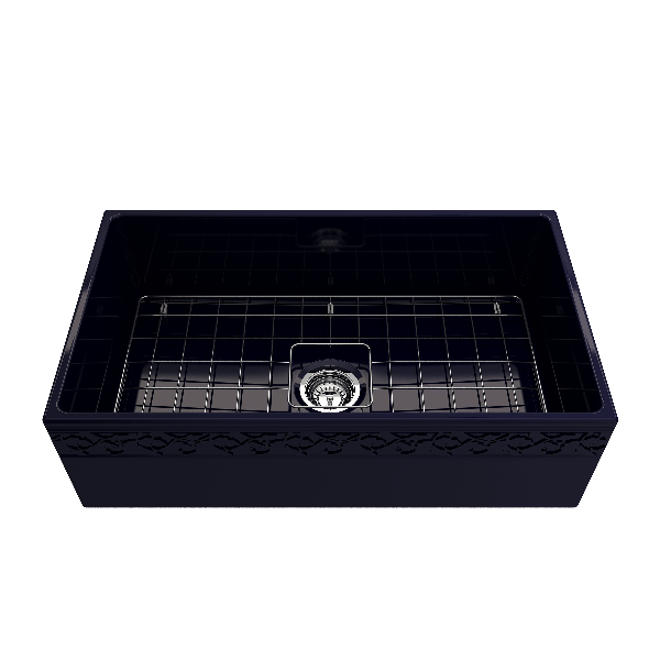 BOCCHI 1353-XXX-0120 Vigneto Apron Front Fireclay 33" Single Bowl Kitchen Sink
