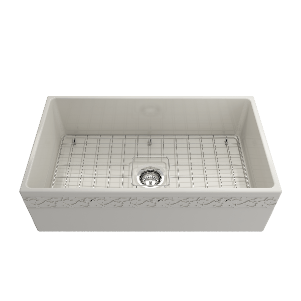 BOCCHI 1353-XXX-0120 Vigneto Apron Front Fireclay 33" Single Bowl Kitchen Sink
