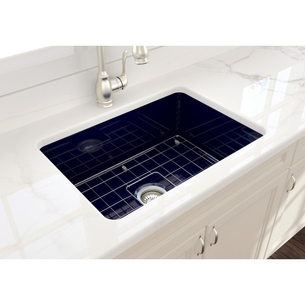 BOCCHI 1360-0120 Undermount Fireclay 27 Inch Single Bowl Kitchen Sink