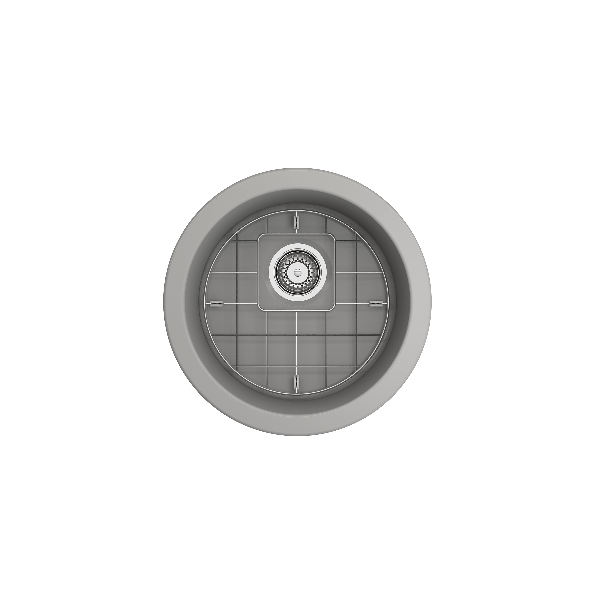 BOCCHI 1361-0120 Round Undermount Fireclay 18.5" Single Bowl Kitchen Sink