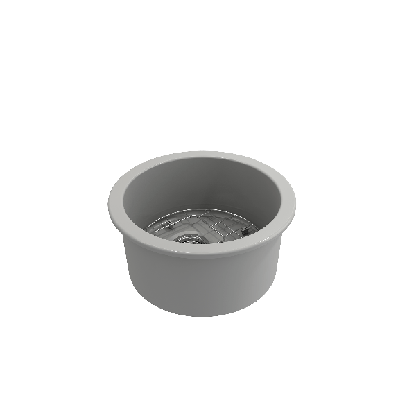 BOCCHI 1361-0120 Round Undermount Fireclay 18.5" Single Bowl Kitchen Sink