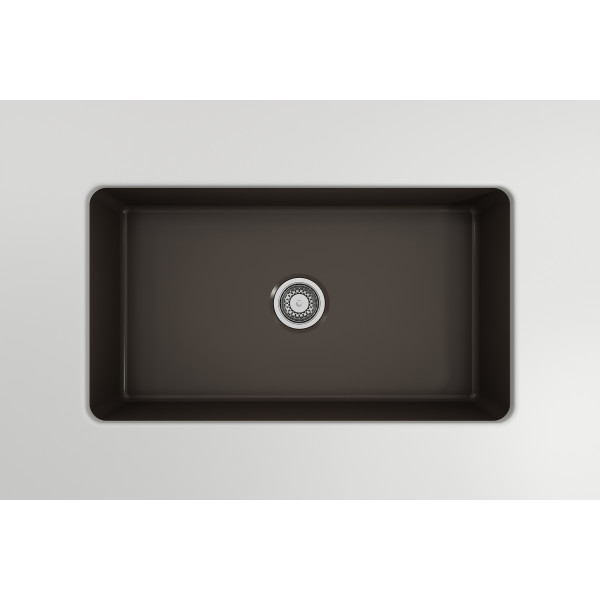 BOCCHI 1362-0120 Sotto Fireclay 32" Single Kitchen Sink w/ Bottom Grid 