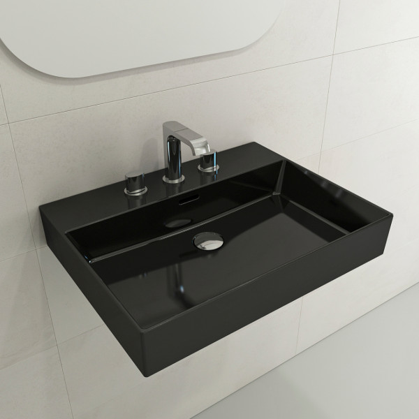 BOCCHI 1376-033-0127 Milano Sink Fireclay 24" Three Hole With Overflow