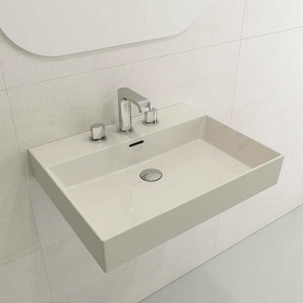 BOCCHI 1376-033-0127 Milano Sink Fireclay 24" Three Hole With Overflow
