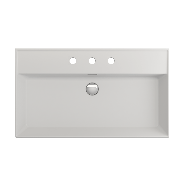BOCCHI 1377-XXX-0127 Milano 32 Wall-Mounted Fireclay Sink with Overflow