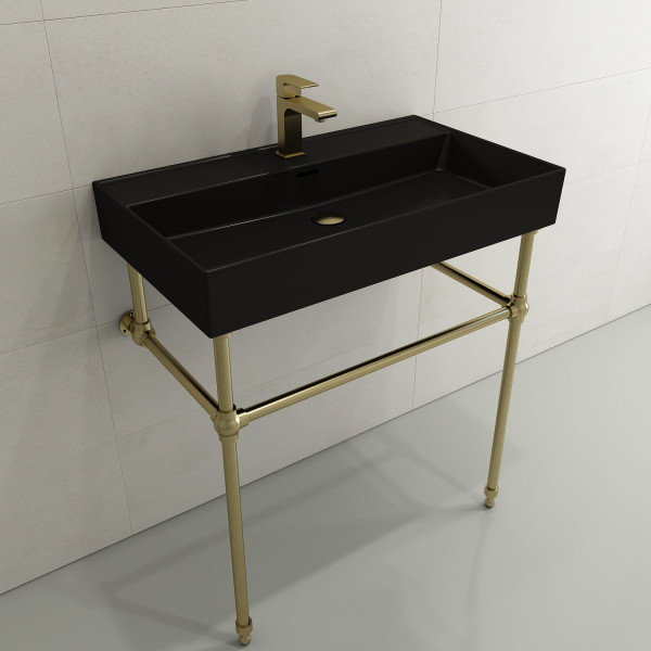 BOCCHI 1377-XXX-0126 Milano Wall-Mounted Fireclay Sink with Overflow
