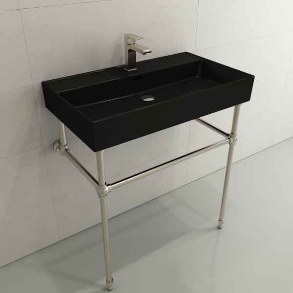 BOCCHI 1377-XXX-0126 Milano Wall-Mounted Fireclay Sink with Overflow