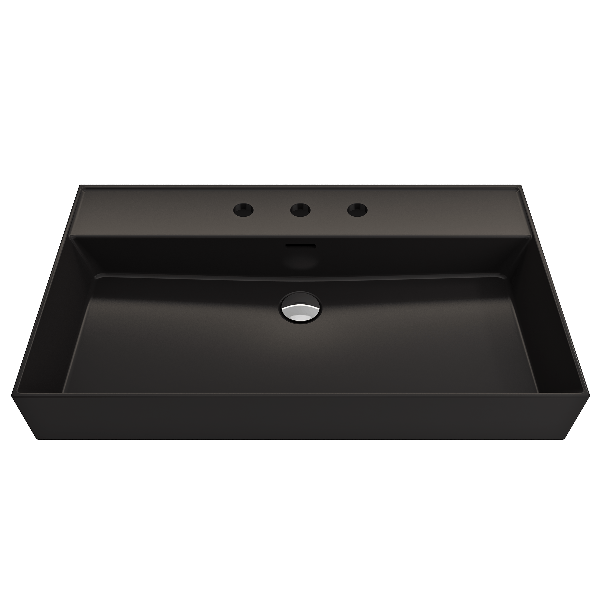 BOCCHI 1377-XXX-0127 Milano 32 Wall-Mounted Fireclay Sink with Overflow