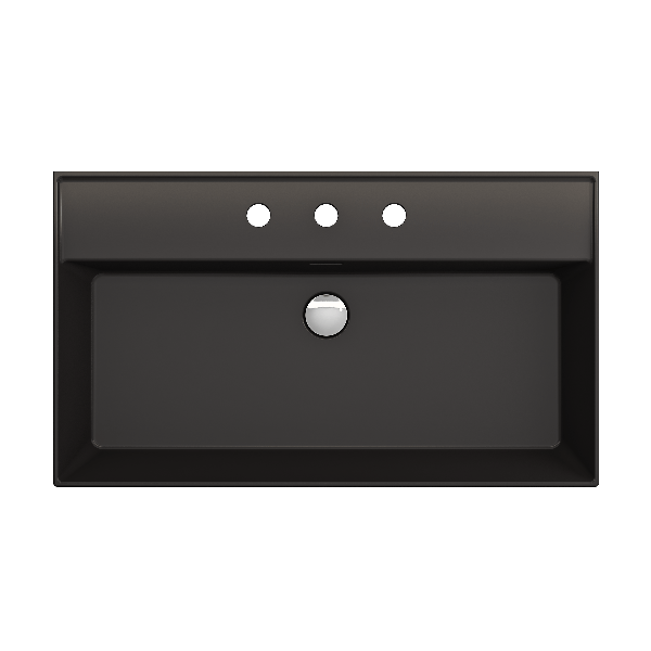 BOCCHI 1377-XXX-0127 Milano 32 Wall-Mounted Fireclay Sink with Overflow