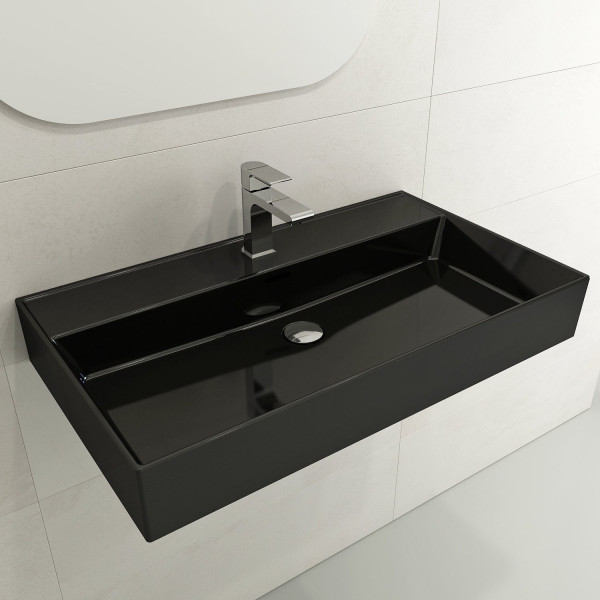 BOCCHI 1377-XXX-0126 Milano Wall-Mounted Fireclay Sink with Overflow