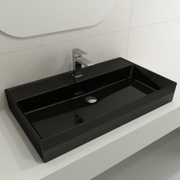 BOCCHI 1377-XXX-0126 Milano Wall-Mounted Fireclay Sink with Overflow