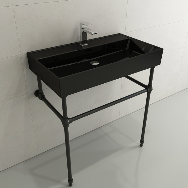 BOCCHI 1377-XXX-0126 Milano Wall-Mounted Fireclay Sink with Overflow