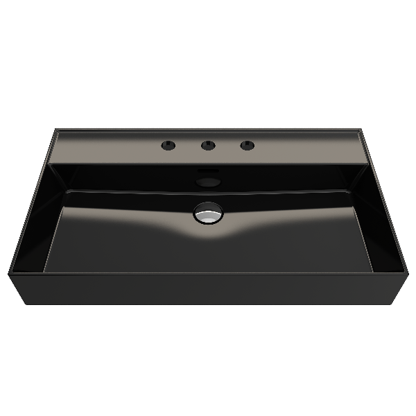 BOCCHI 1377-XXX-0127 Milano 32 Wall-Mounted Fireclay Sink with Overflow