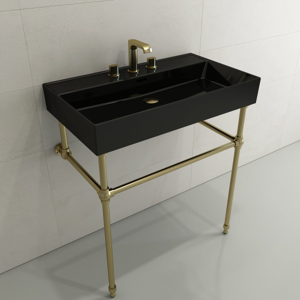 BOCCHI 1377-XXX-0127 Milano 32 Wall-Mounted Fireclay Sink with Overflow
