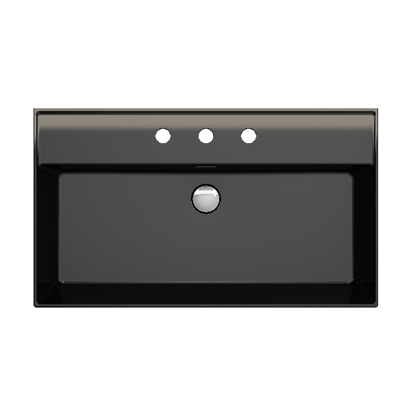 BOCCHI 1377-XXX-0127 Milano 32 Wall-Mounted Fireclay Sink with Overflow