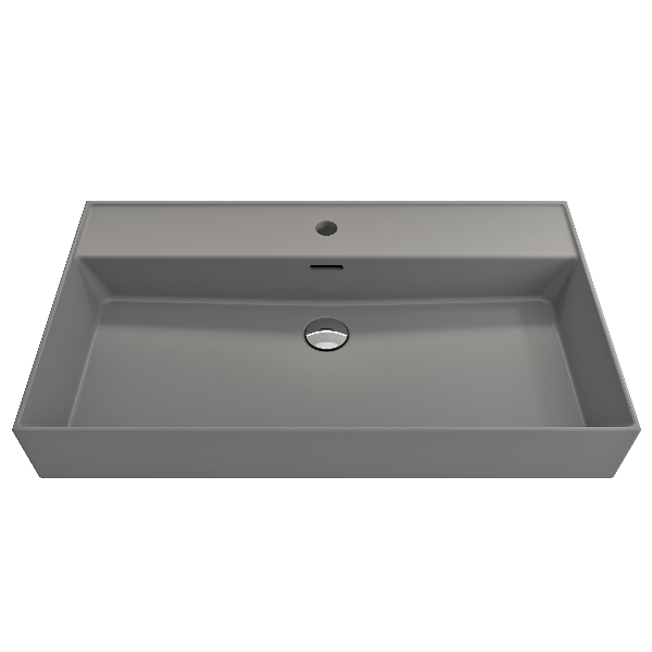 BOCCHI 1377-XXX-0126 Milano Wall-Mounted Fireclay Sink with Overflow