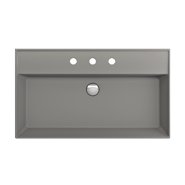 BOCCHI 1377-XXX-0127 Milano 32 Wall-Mounted Fireclay Sink with Overflow