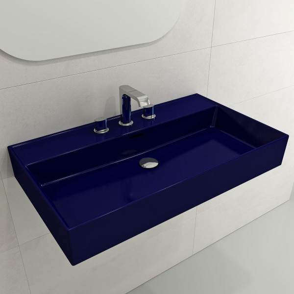 BOCCHI 1377-XXX-0127 Milano 32 Wall-Mounted Fireclay Sink with Overflow