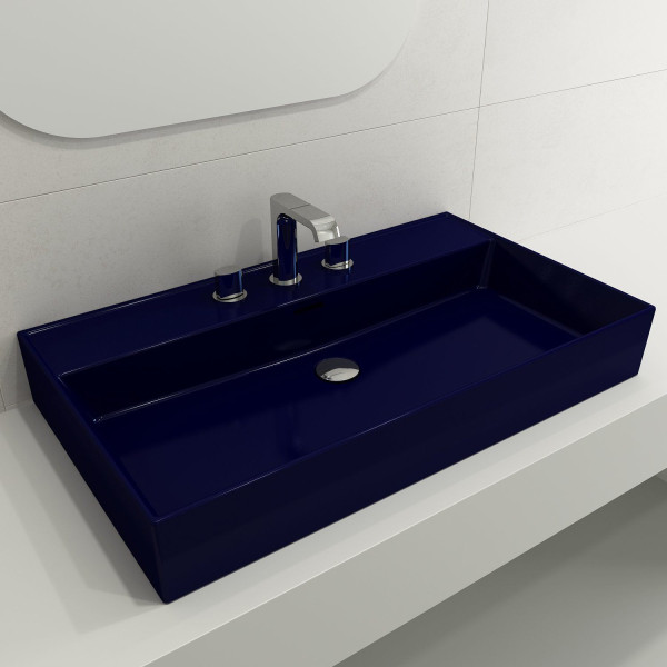 BOCCHI 1377-XXX-0127 Milano 32 Wall-Mounted Fireclay Sink with Overflow