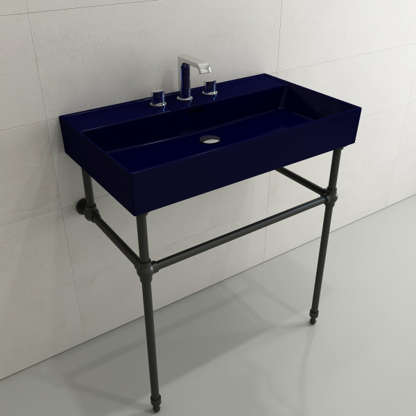 BOCCHI 1377-XXX-0127 Milano 32 Wall-Mounted Fireclay Sink with Overflow
