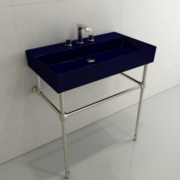 BOCCHI 1377-XXX-0127 Milano 32 Wall-Mounted Fireclay Sink with Overflow