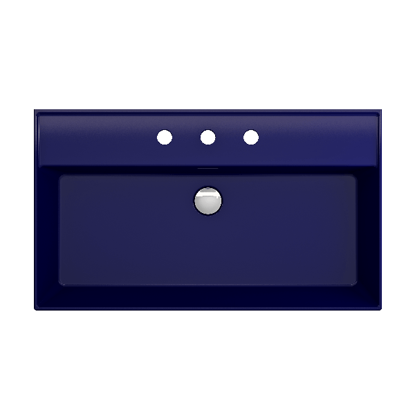 BOCCHI 1377-XXX-0127 Milano 32 Wall-Mounted Fireclay Sink with Overflow